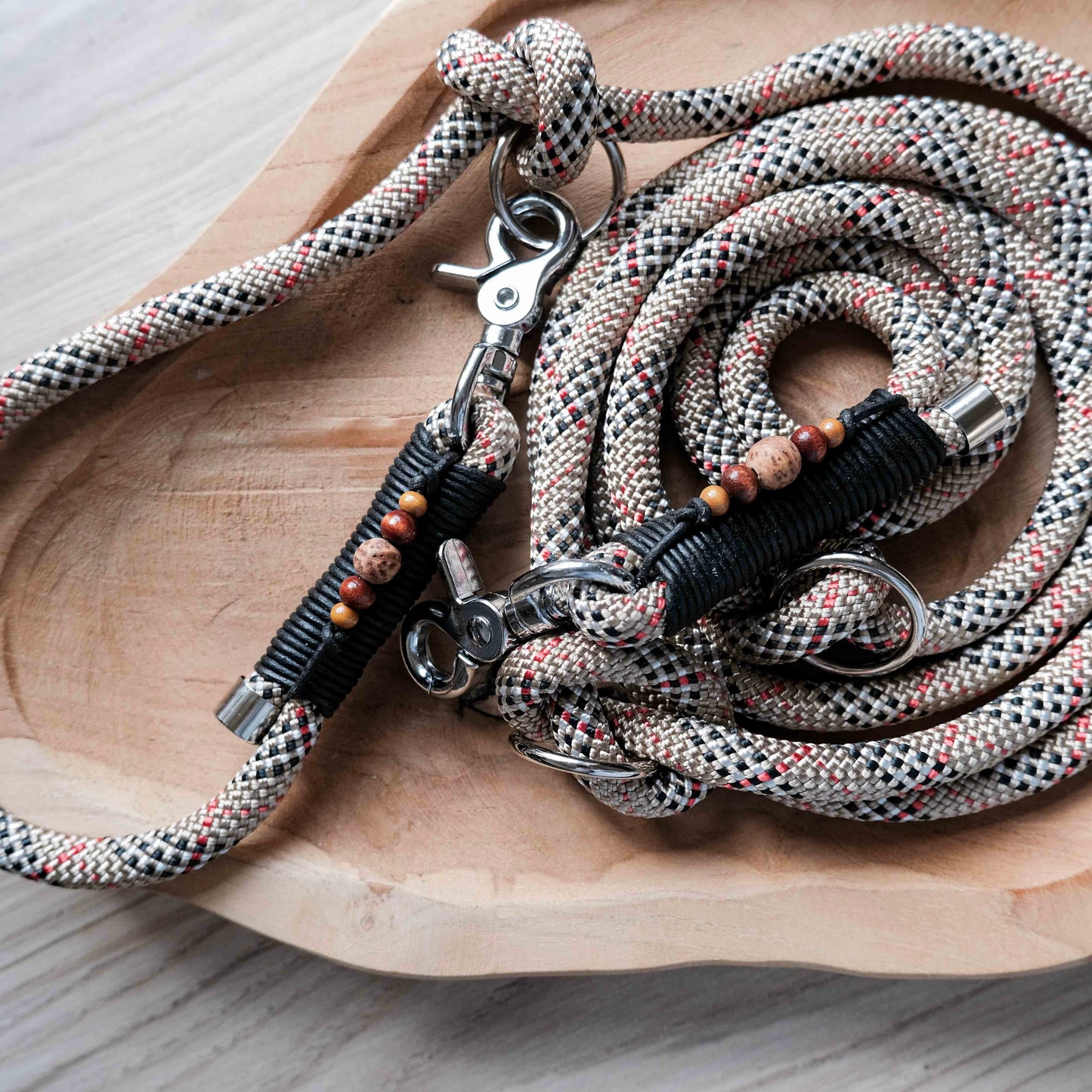 Béžové Burberry přepínací lanové vodítko / 2,7m