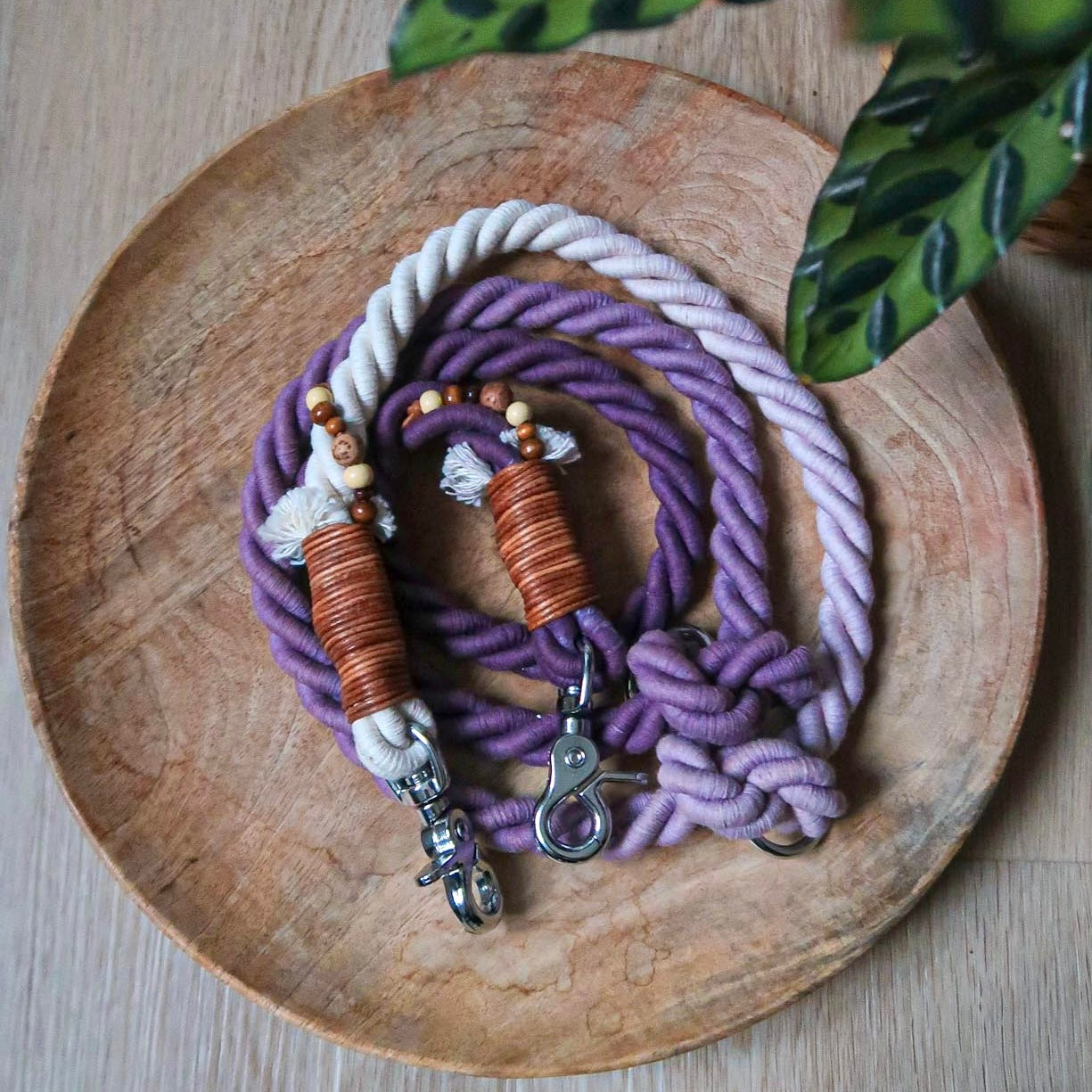 Fialové přepínací BOHO vodítko / 1,7m