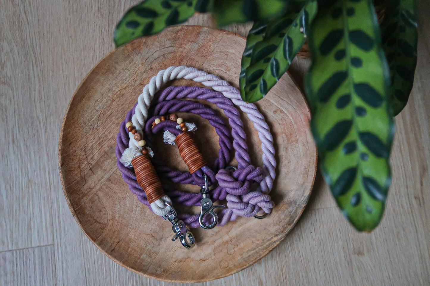 Fialové přepínací BOHO vodítko / 1,7m