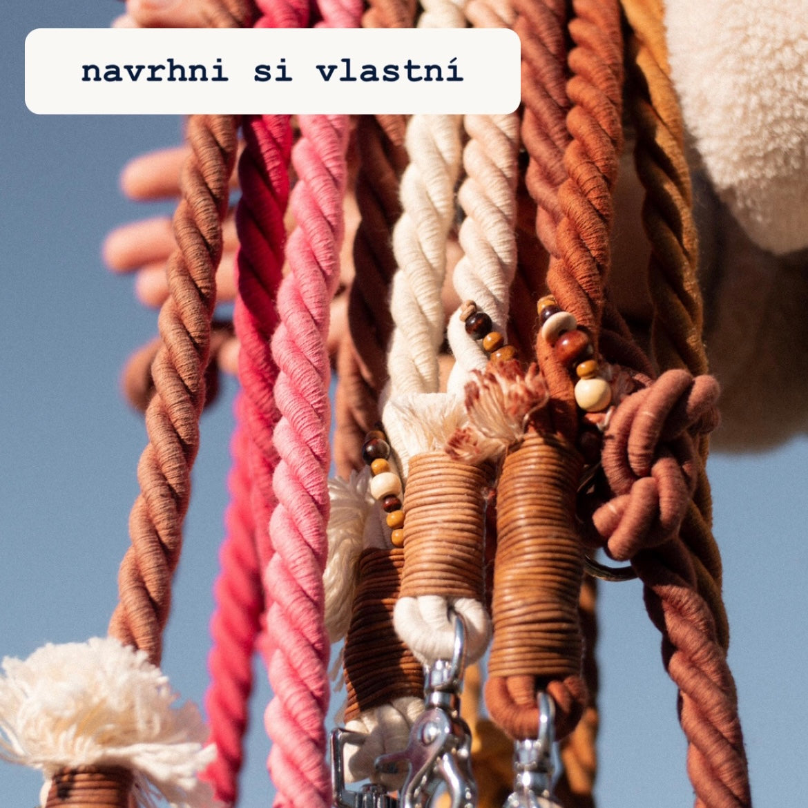 BOHO vodítko na míru / 2m