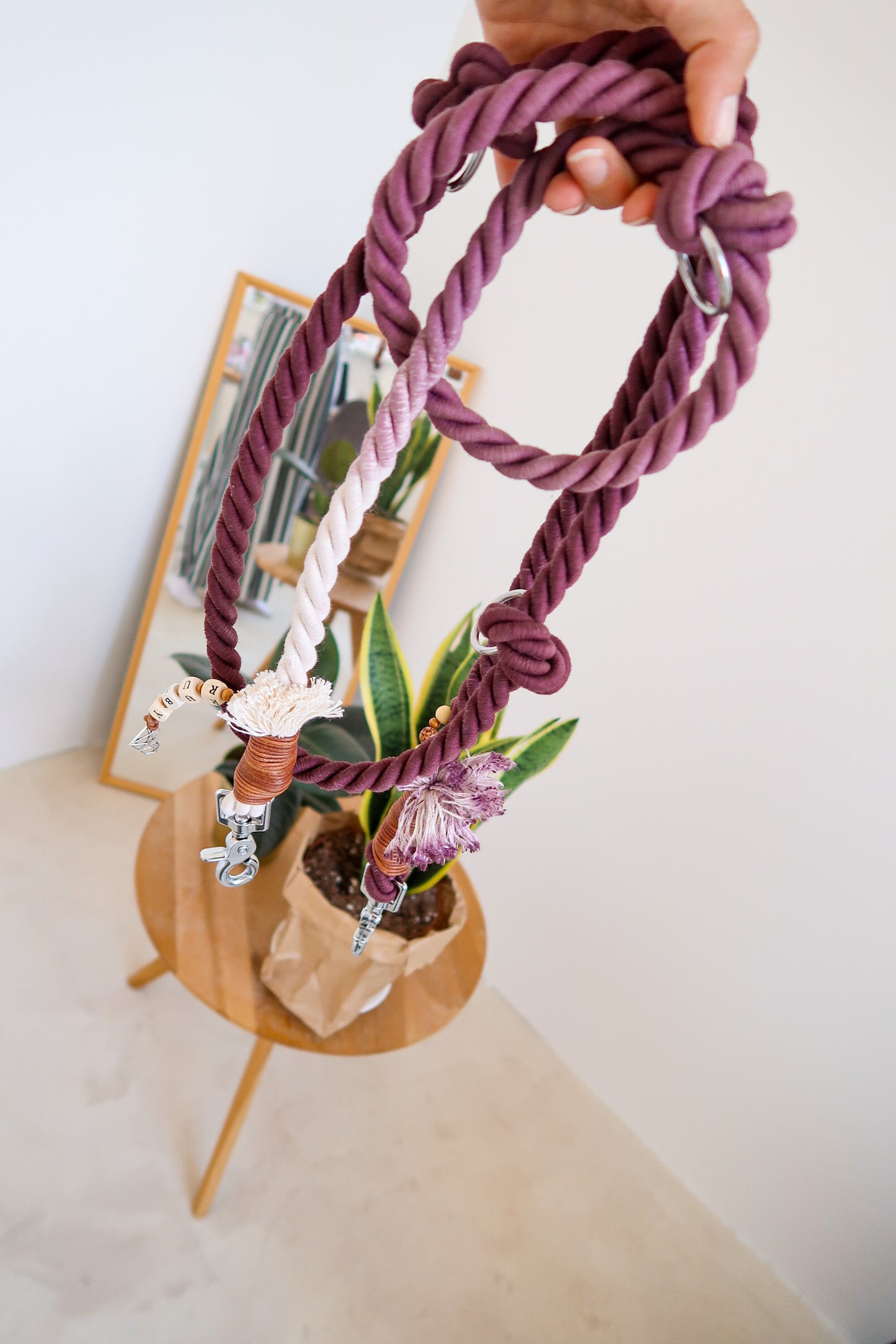Fialové BOHO vodítko