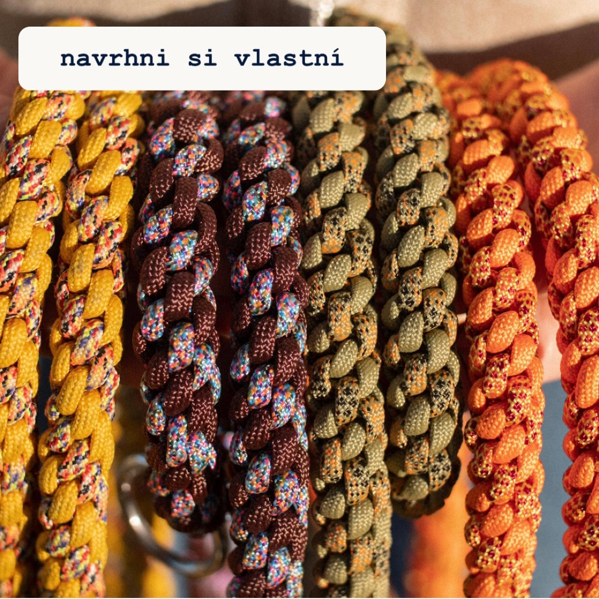 Paracord vodítko na míru / 2m