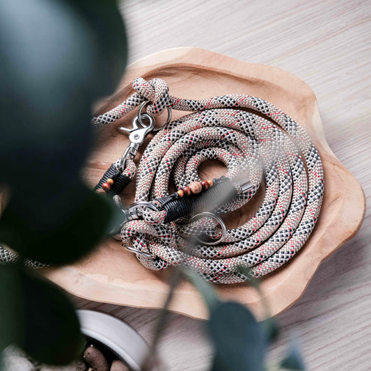 Béžové Burberry přepínací lanové vodítko / 2,7m