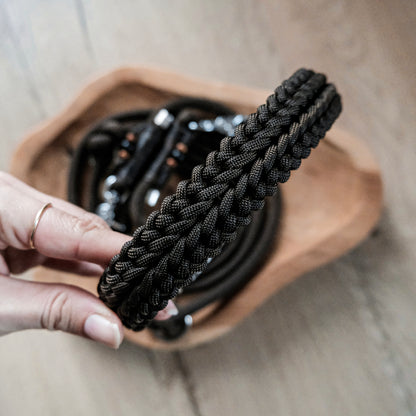 Paracordový obojek TARRA s řemínkem / 44-50cm