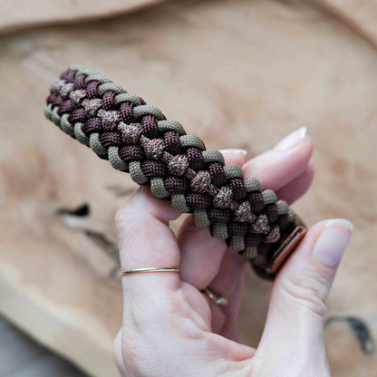 Paracordový obojek MAEVA s biothanovým řemínkem / 30-33cm