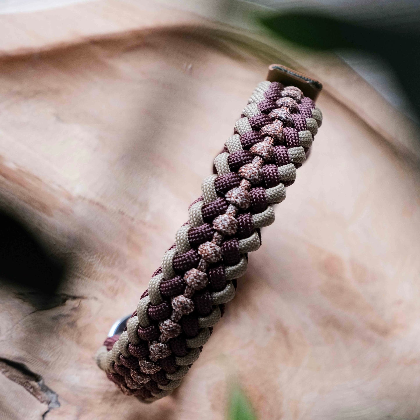 Paracordový obojek MAEVA s biothanovým řemínkem / 30-33cm